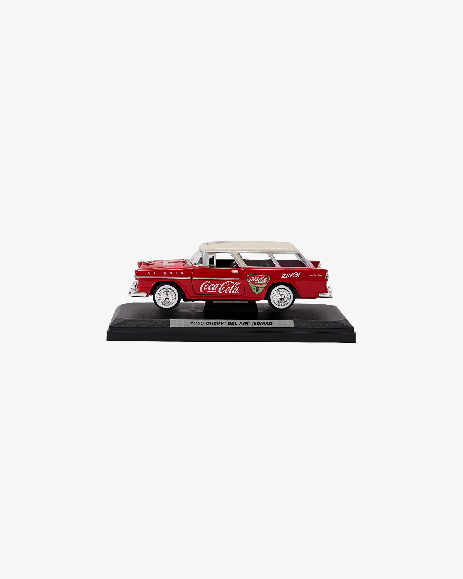 MOTOR CITY CLASSICS — Машинка литая коллекционная Die-сast модель по лицензии Coca-Cola 1955 Chevy Bel Air Nomad, масштаб 